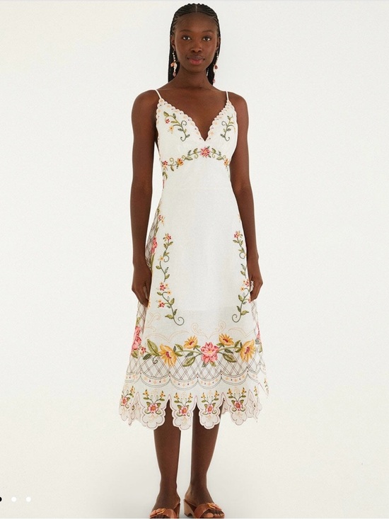 FARM Rio Dresses & Skirts - Farm Rio Flower Embroidery
Sleeveless Dress. Size medium. NWT
